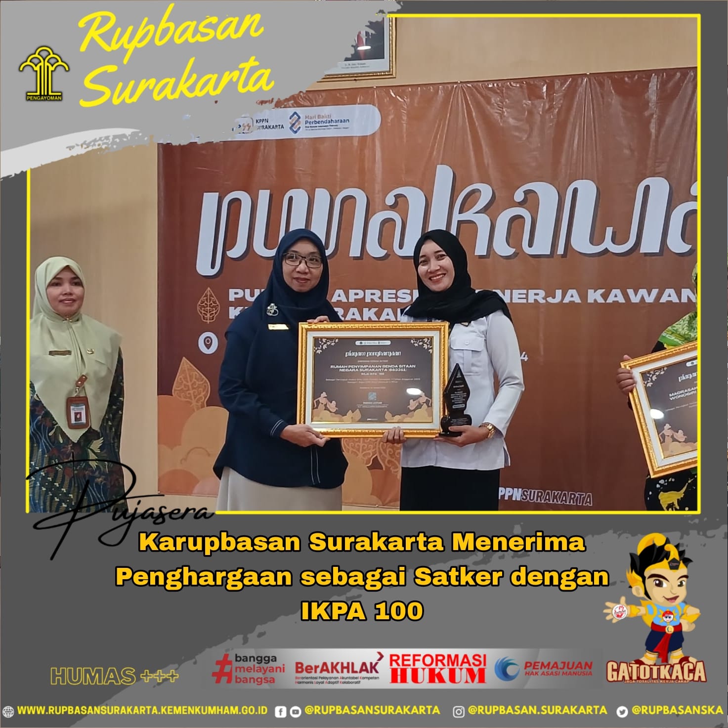 Kinerja Keuangan Handal, Rupbasan Surakarta Borong 4 Penghargaan dari KPPN Surakarta
